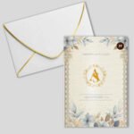 Powder Blue Monogram Wedding Invitation – 19
