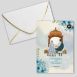 Blue Watercolour Mandap Wedding Invitation – 20