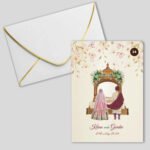Cream Floral Mandap Wedding Invitation – 24
