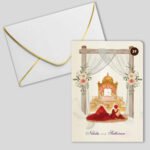 White Floral Mandap Wedding Invitation – 29